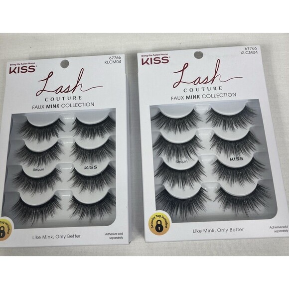 2 KISS Lash Couture Faux Mink Collection Sequin Lashes 67766 KLCM04 NEW - Picture 1 of 4
